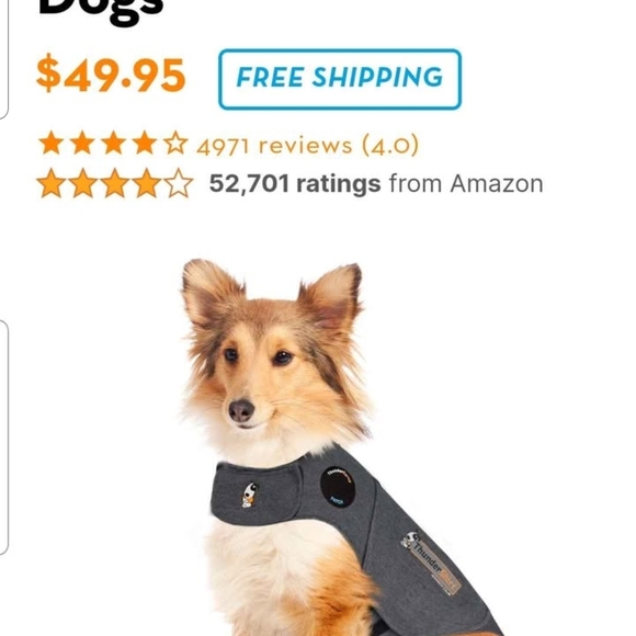 Thundershirt Anxiety Solution for Dogs - Gray - Picture 2 of 2